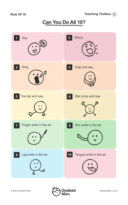 Flash cards to help dyslexic children