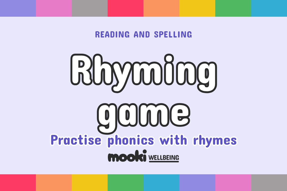 Practise phonics, fun rhyming game for dyslexic kids