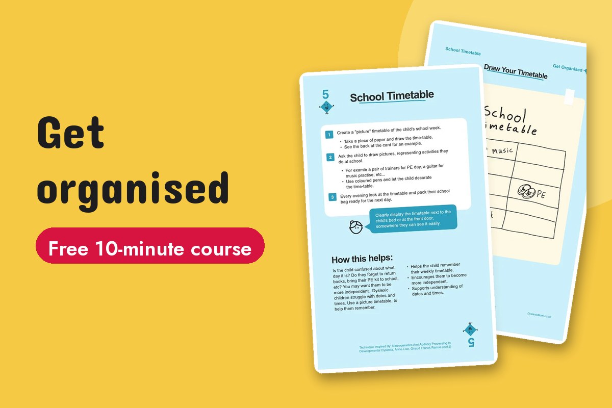 Build independence in 10 minutes course, help dyslexic kids
