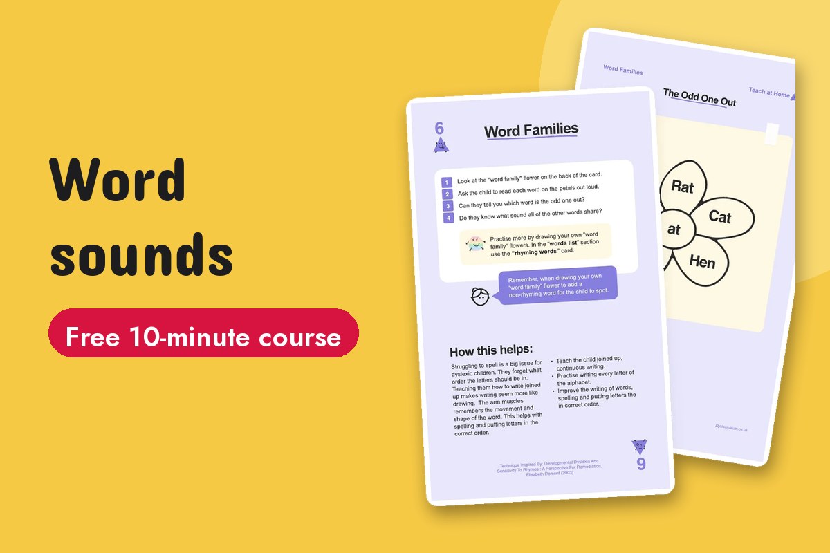 Learn word sounds in 10 minutes, help dyslexic child